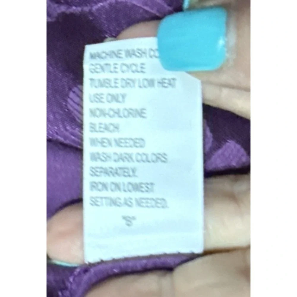 Miss Elaine Purple Silky/Satiny Pajama Set - Size Medium Petite NEW TAGs - Picture 2 of 8